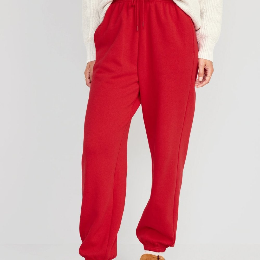 Old Navy - Mid Rise Jogger Sweatpant Red Plus Size 3x